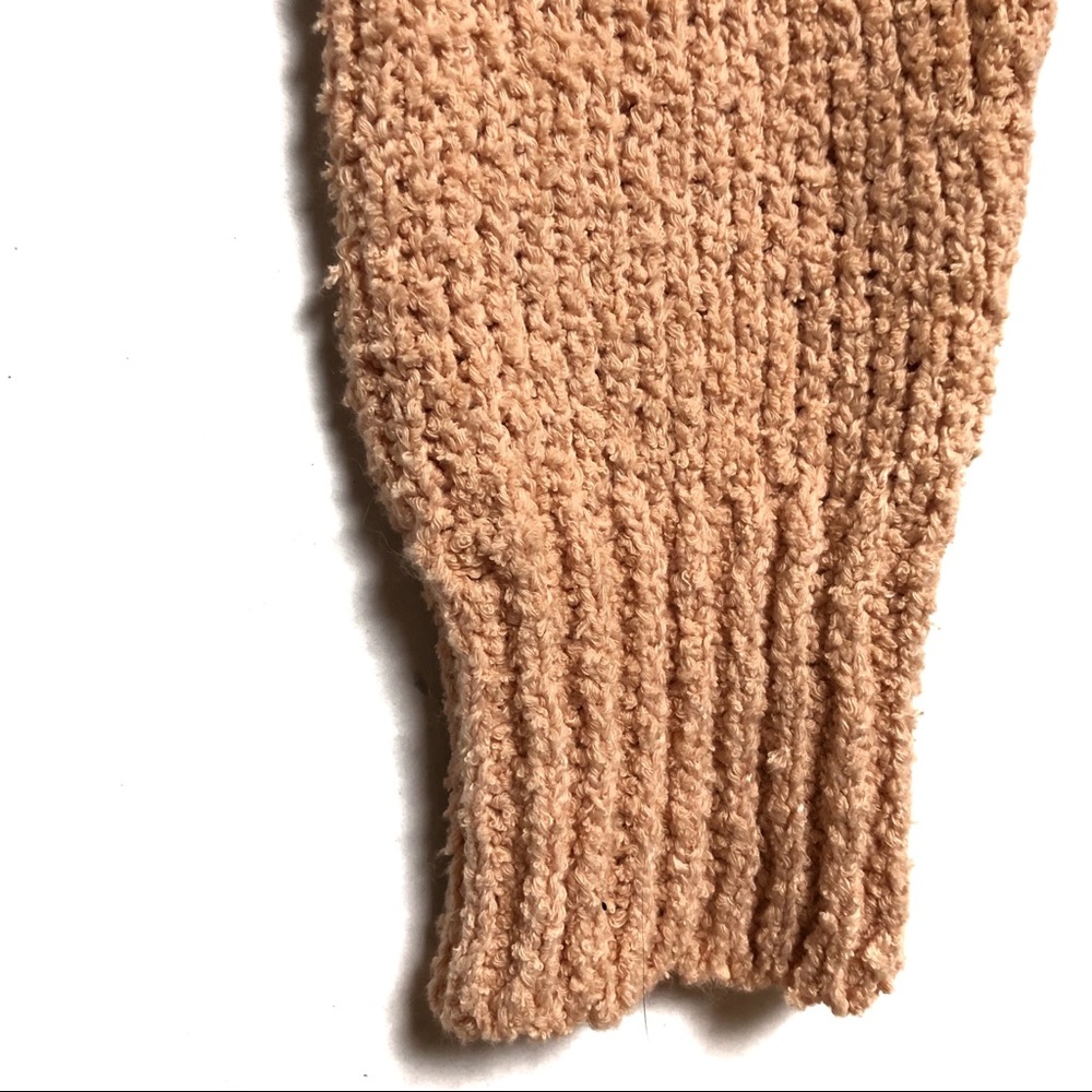 Zara Knit Pastel Orange Chanille Crop Sweater - Picture 4 of 5